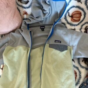 Patagonia Green and Gray Fleece Jacket